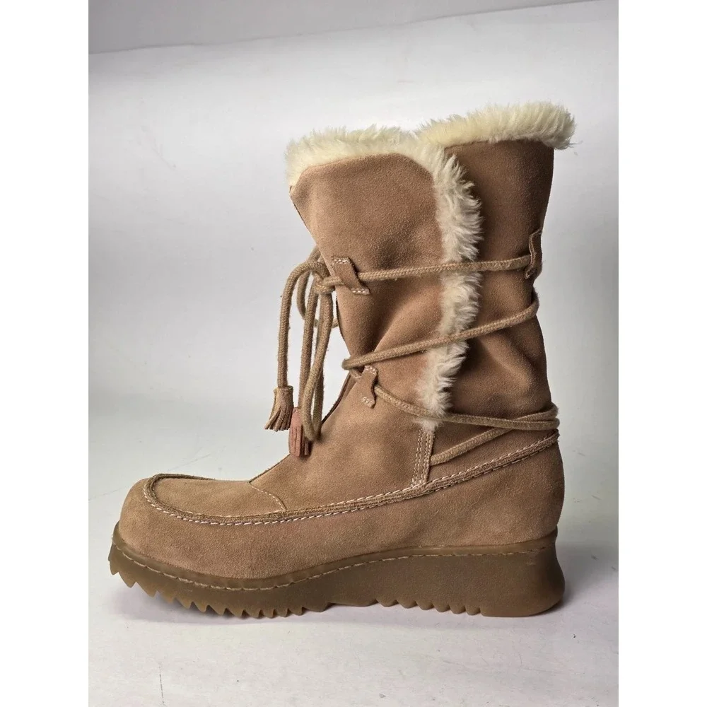 Report Caitlin Women's Boots Size‎ 8.5 Brown Suede Winter Platform Shoes Vintage